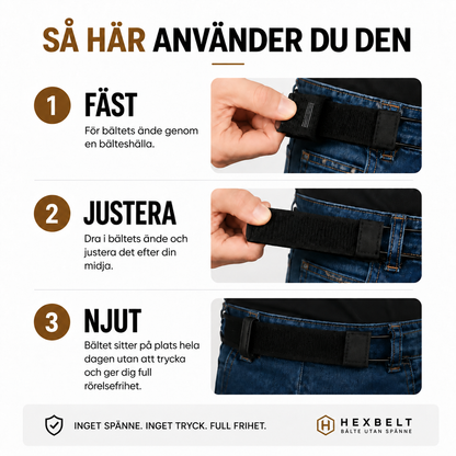 Hexbelt™  bälte utan spänne